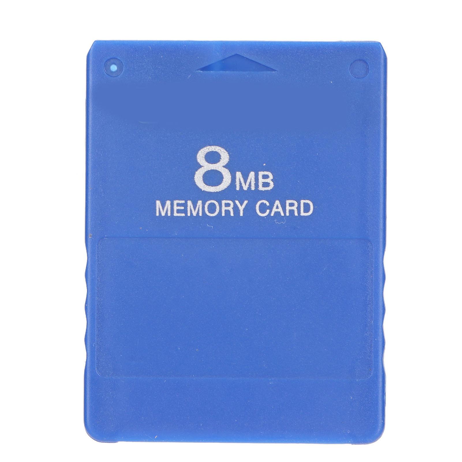 High Speed 8MB PS2 Memory Card - Supports FMCB1.966, All Games, Plug and Play, Blue