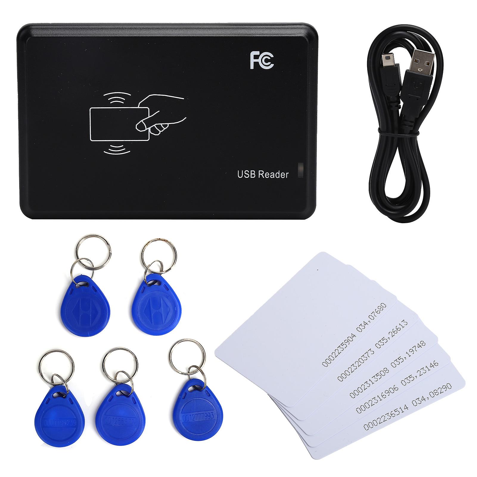 Portable 125KHz USB Smart Card Reader Writer - No Driver Needed, LED Indicator, Buzzer