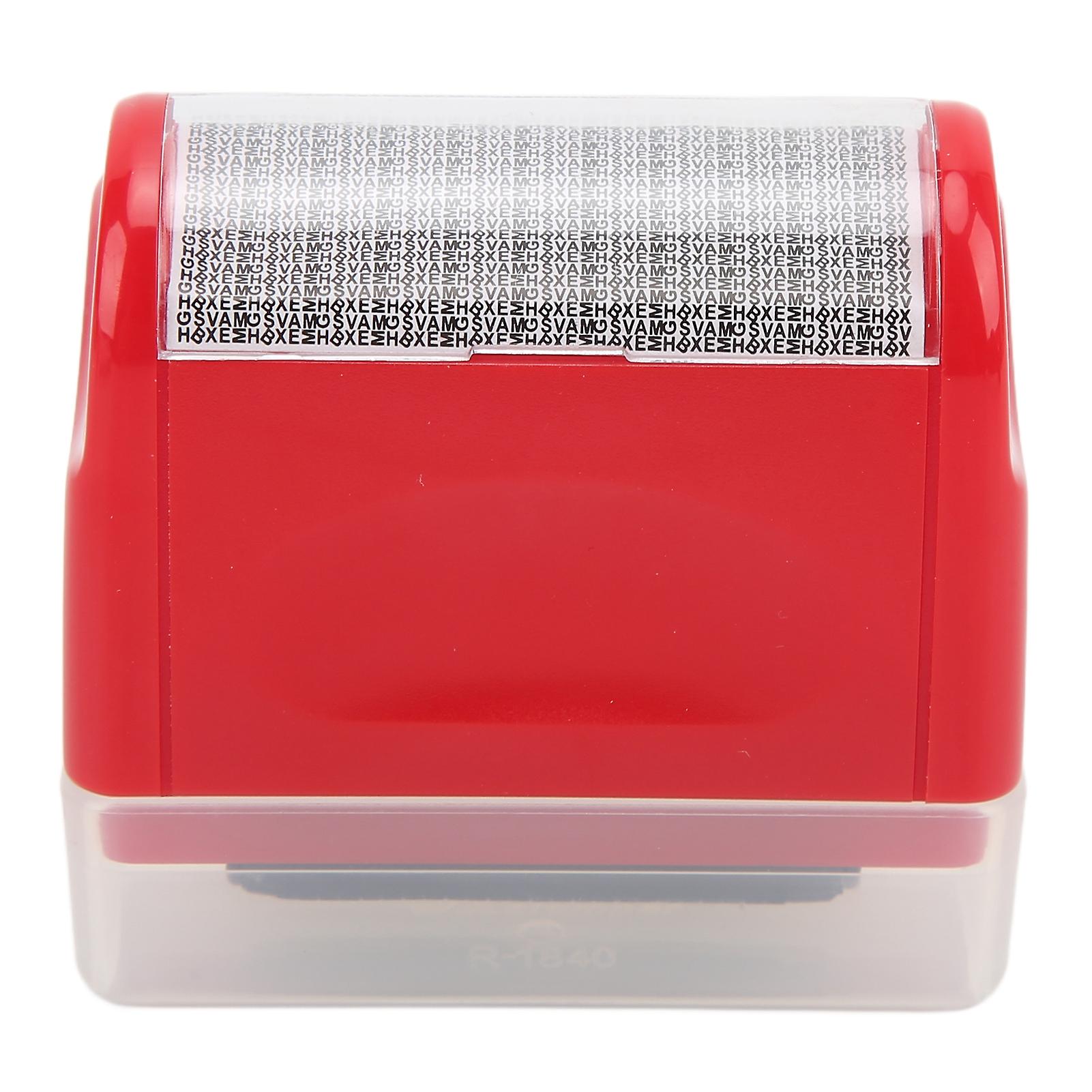 Red Confidential Stamp: Small Body with Detachable Window for Identity Protection