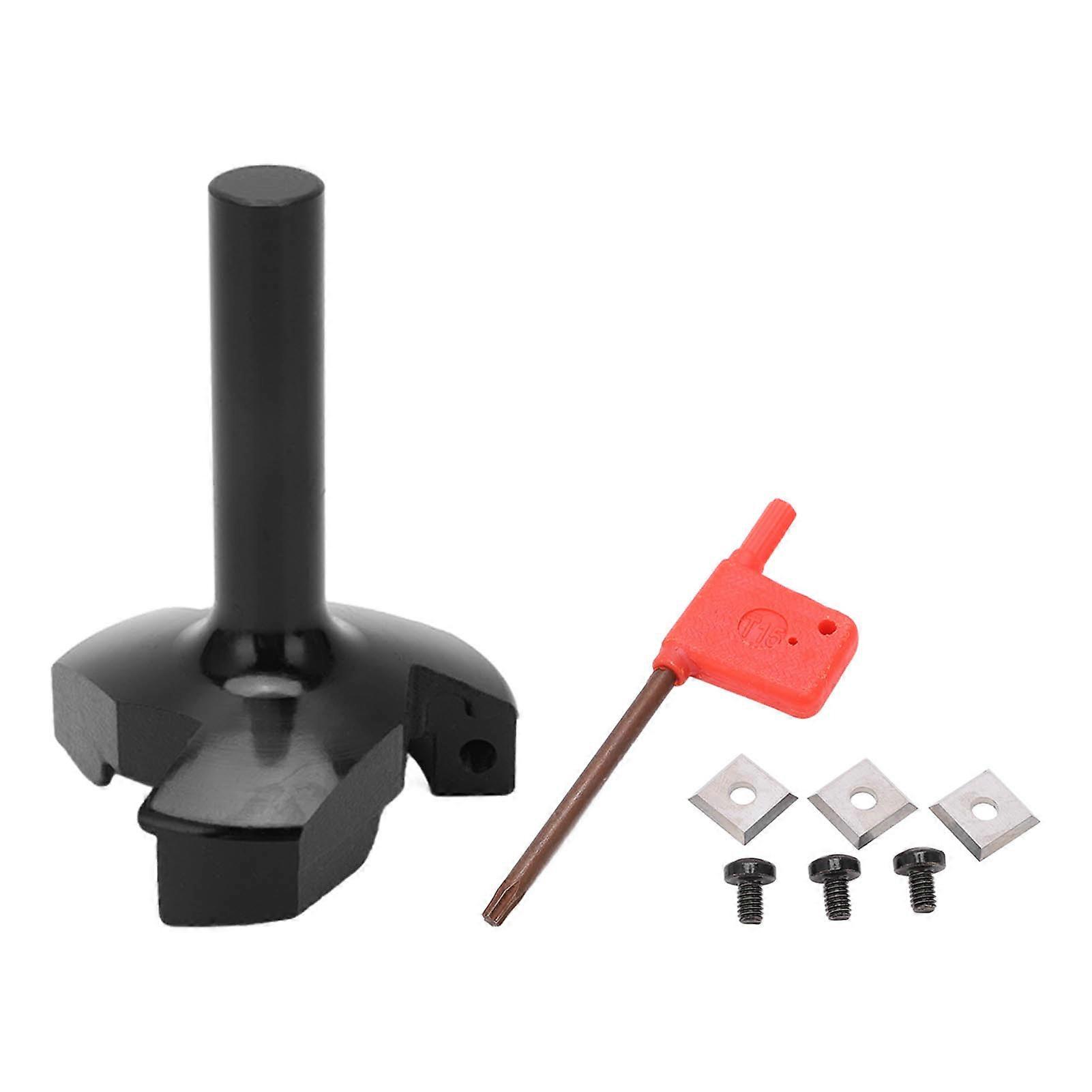 Black Spoilboard Surfacing Router Bit Cemented Carbide T Shape Router Bit Replacement for Woodworking 3 Flute