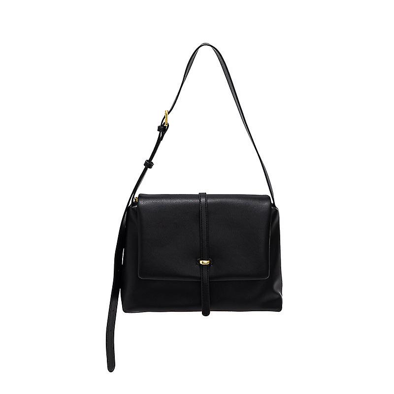 Ladies Women Leather Handbag Simple Soft Shoulder Adjustable Large Capacity Casual Style Messenger Bag