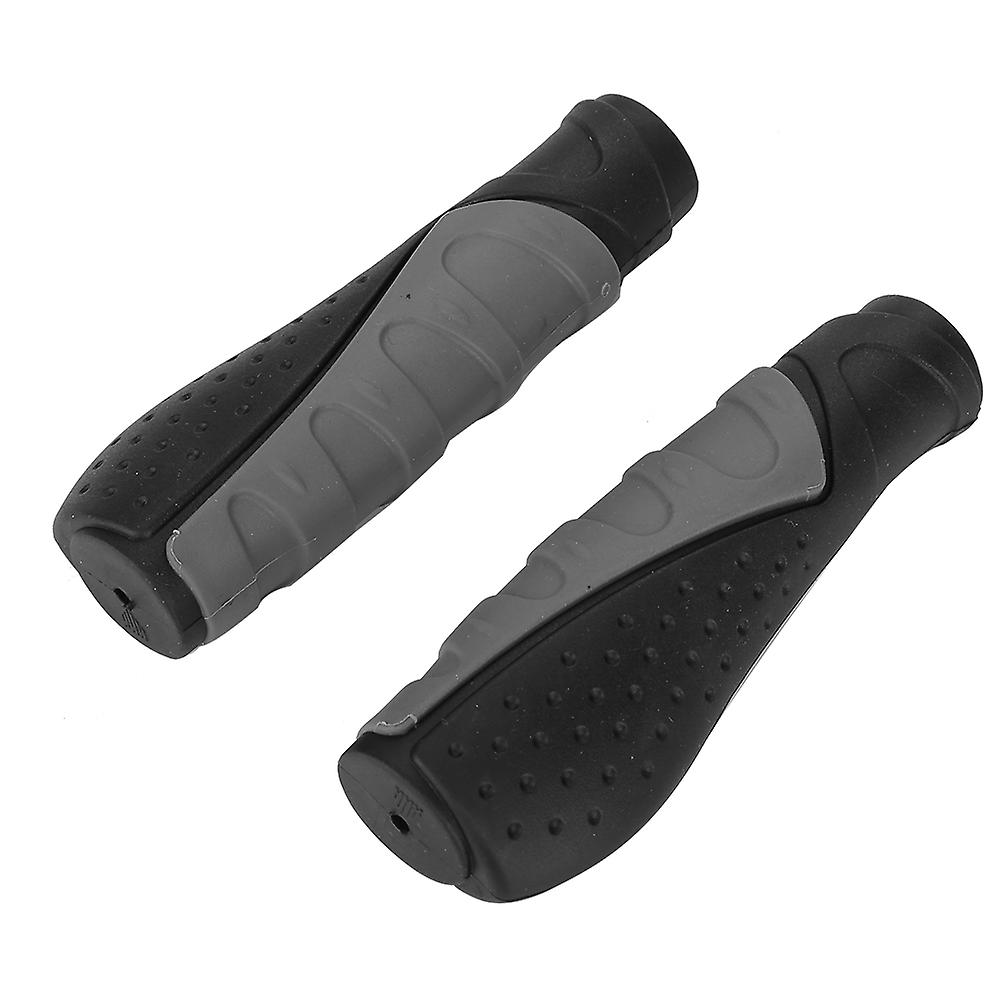 Qukaim Bicycle Handbar Bicycle Handlebar Rubber, 1 Pair Antislip Ergonomic Bike Handbar for Cycling, Black