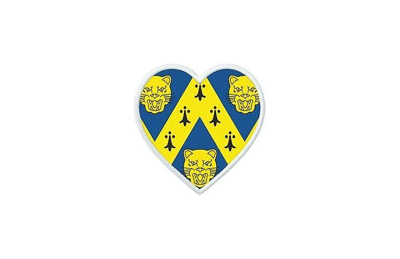 Patch badge ecusson prints thermocollant flag heart kingdom united shropshire