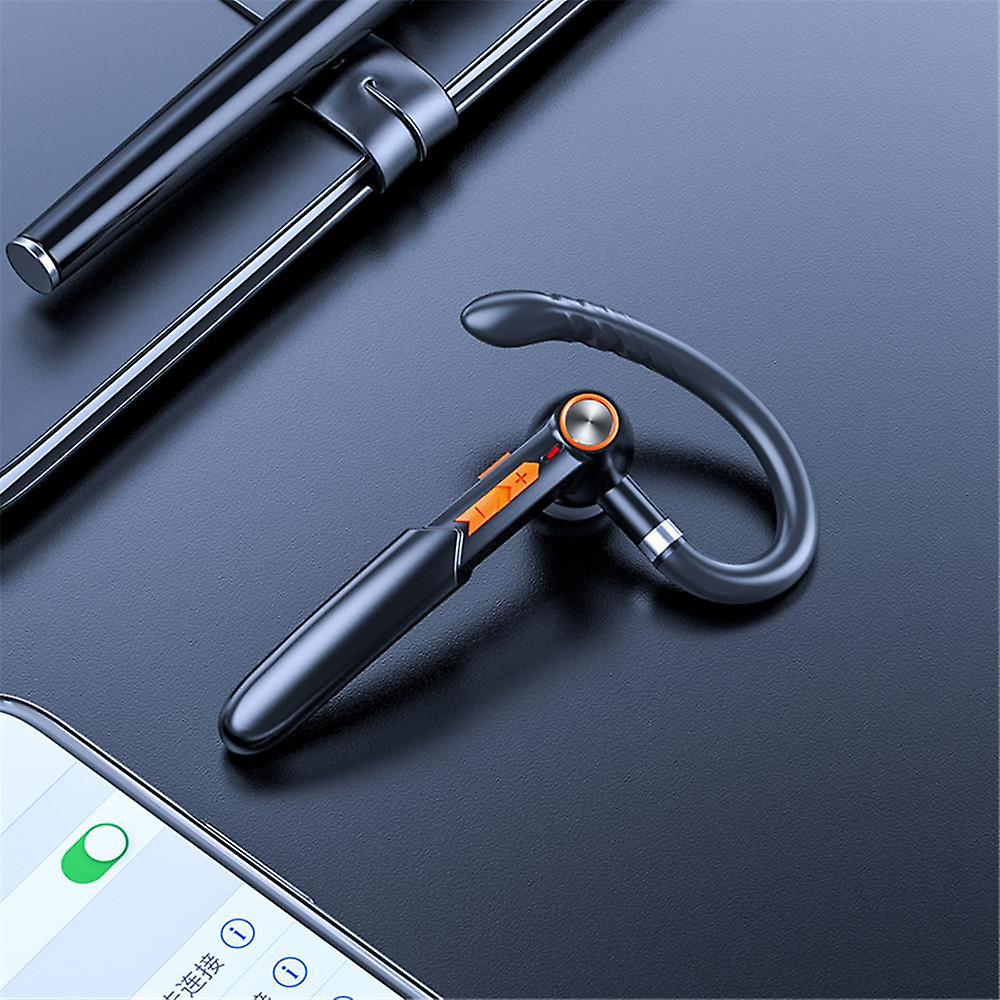 Fingerprint Touch 5.0 Bluetooth Headset Handsfree HIFI Stereo Wireless Ear Hook Earphone Waterproof Earpiece with Mic 110mAh Lithium Battery