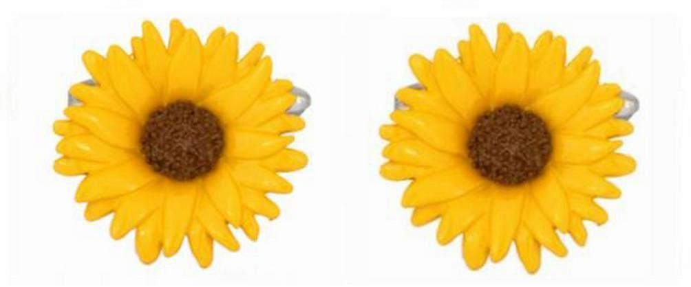 Zennor Sunflower Cufflinks - Yellow