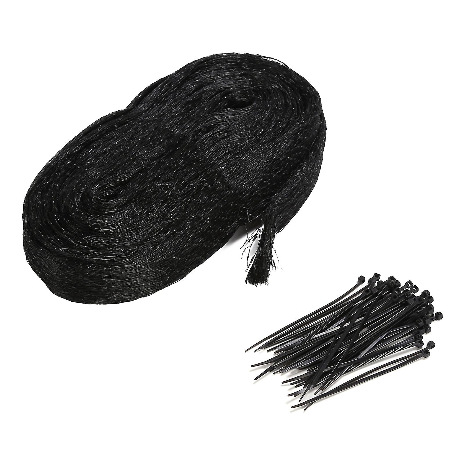 Bird Netting with 50PCS Cable Ties Nylon Garden Netting Anti Bird Mesh Plant Pest Netting for Vegetable FruitBlack