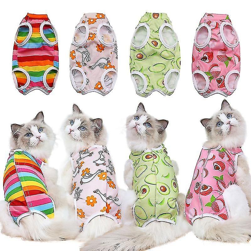 4Pcs Cat Sanitizing Clothes Cat Recovery Kit Cotton Recovery Body Wrap Breathable Kitten Recovery Cl