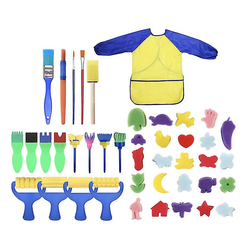 42pcs Children's Art Painting Sponge Brush