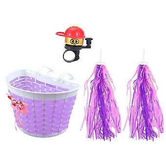 4pcs Handlebar Basket Bell Set