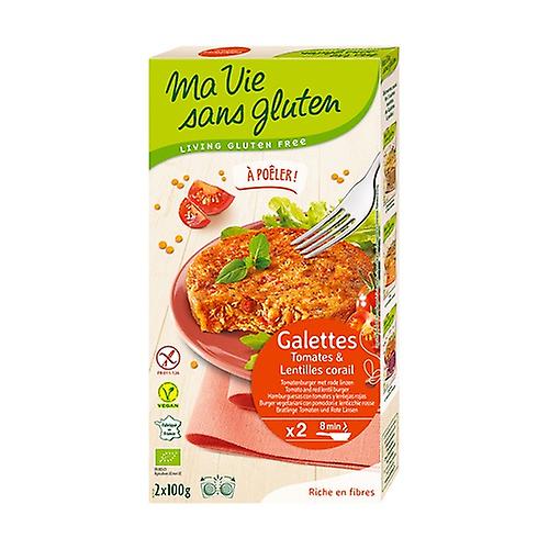Organic tomato and lentil pancakes 2 units of 100g