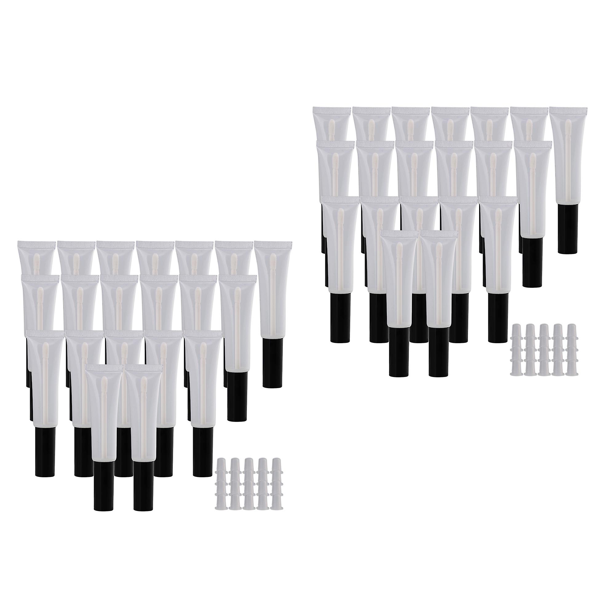 40Pcs 15ml Capacity Empty Transparent Lipstick Gloss Tube for Travel