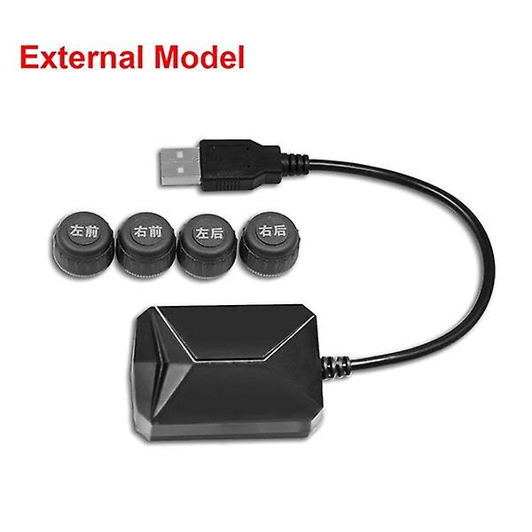Tire Pressure 4 External Internal Sensors Fuel Saving Tpms Pressure Alarm Monitoring System For Car Radio Navigation