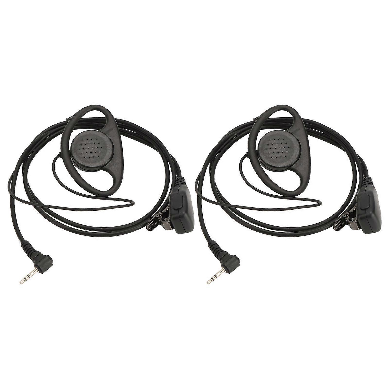 Walkie Talkie Earpiece Electroplating Process 1 Pin 2.5mm Two Way Radio Headset For Motorola Walkie Talkie 2pcs Set