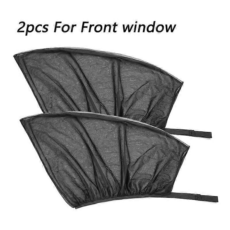 2/4pcs Car Window Screen Door Covers Front/Rear Side Window UV Sunshine Cover Shade Mesh Car Mosquito Net For Baby Child Camping