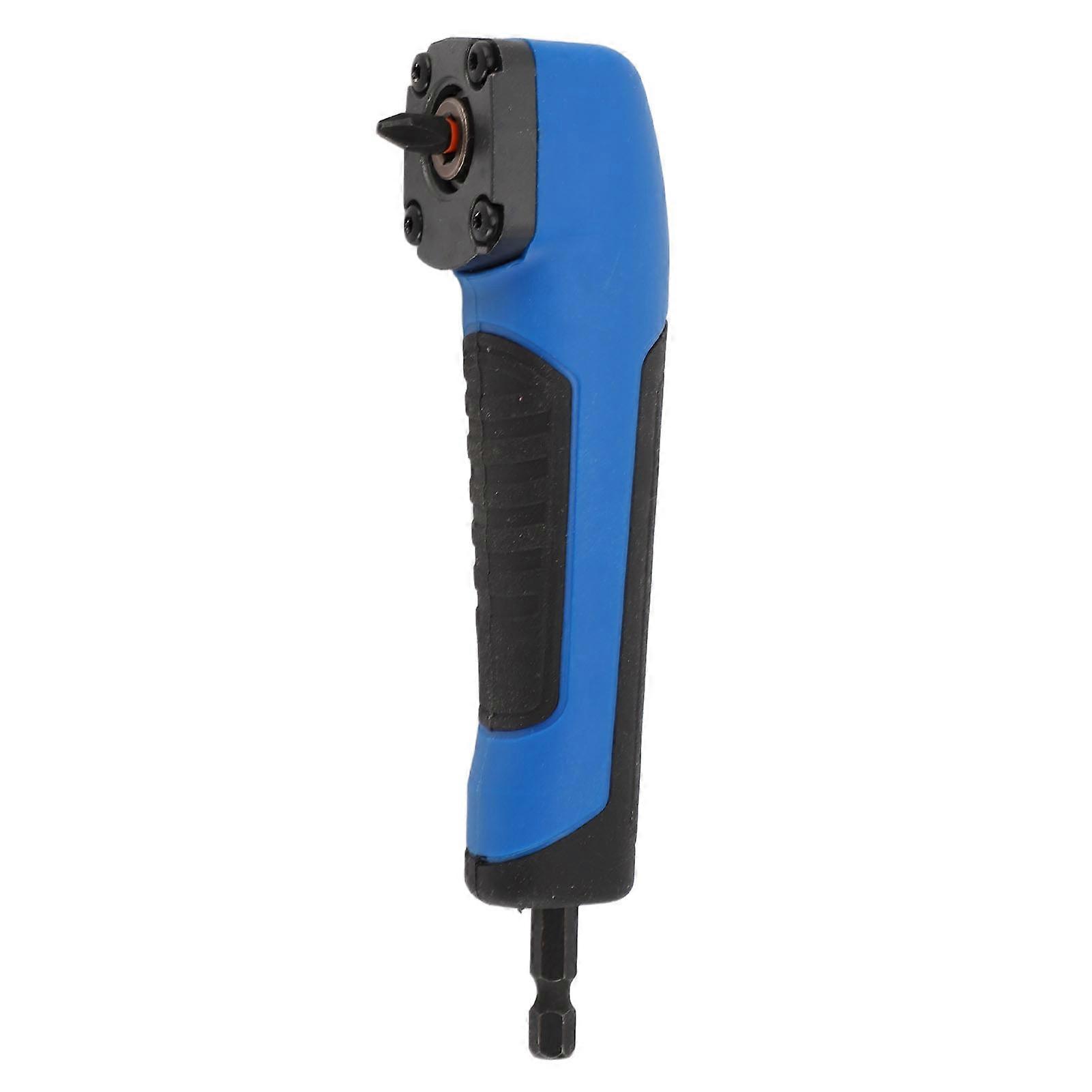 5.9 inch Right Angle Drill Adapter ABS Steel Alloy Ergonomic Blue 90 Degree Right Angle Drill Adapter for Tight Spaces