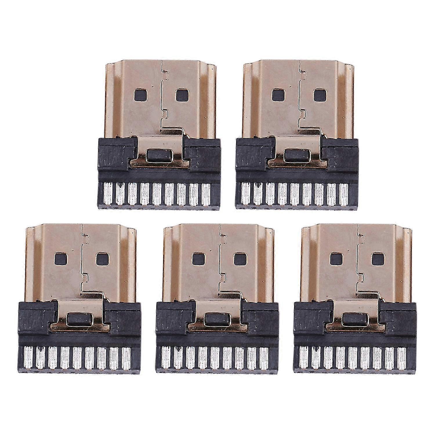 5 Pcs Male 19 Pins A Type Solder Plug Termination Repair Replace