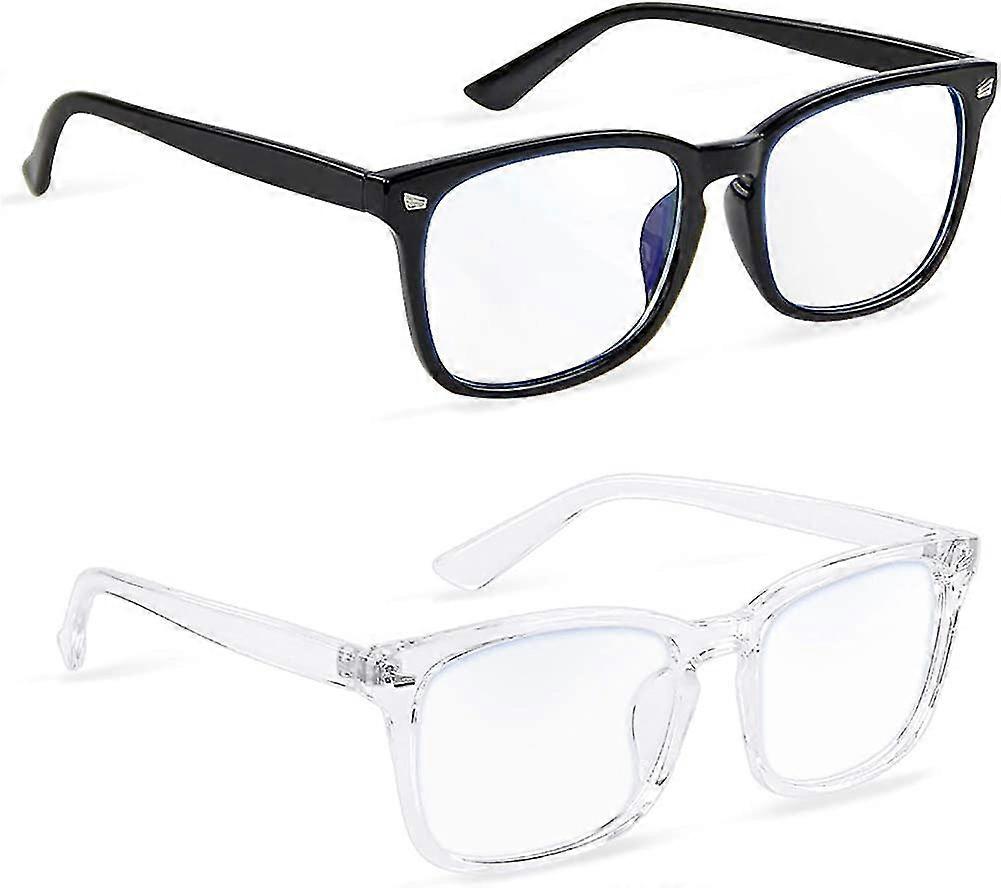 2-pack Blue Light Blocking Glasses For Anti Headache And Eyes Strain Super Light