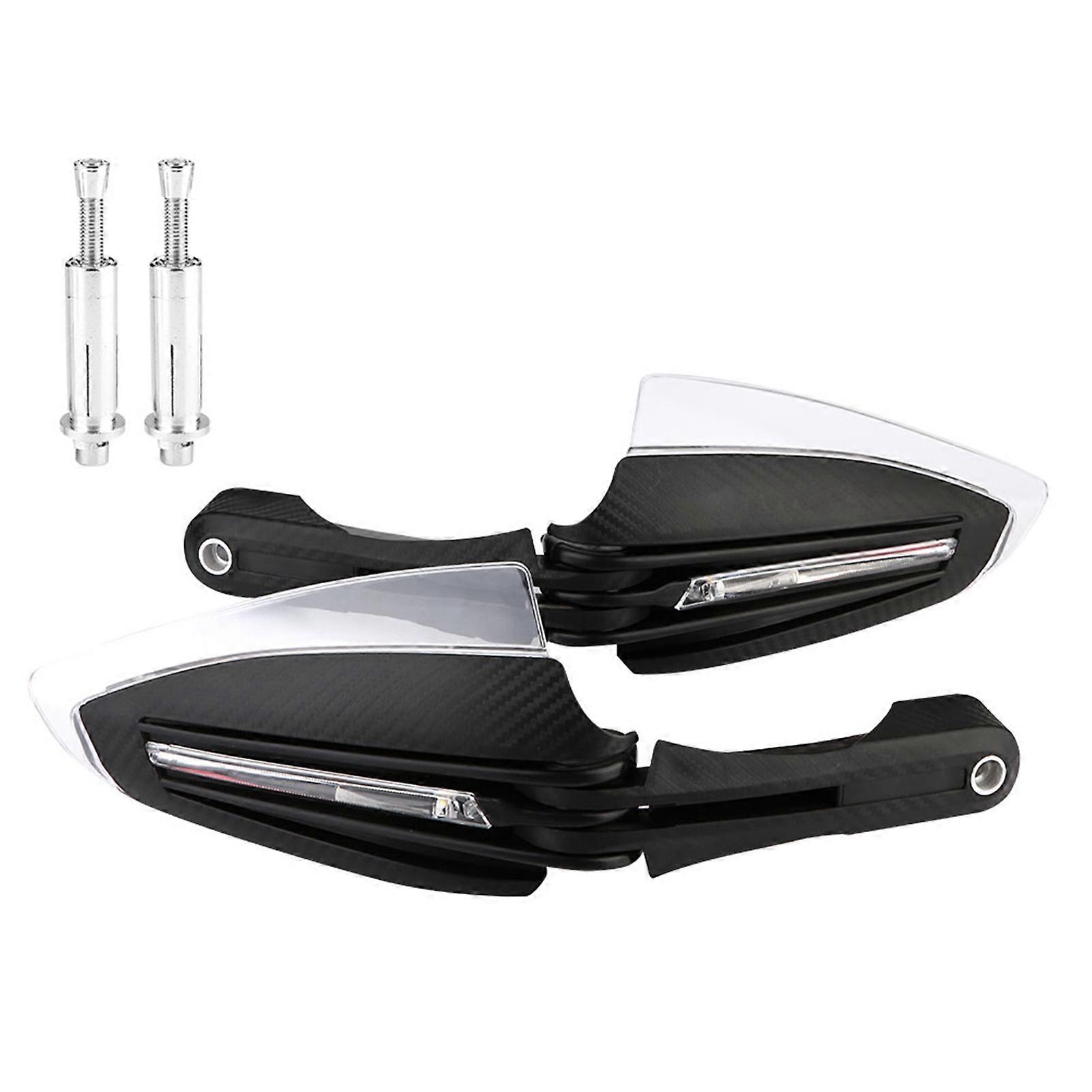 2pcs 7/8" Universal Motorcycle Hand Guards LED Turn Signal DRL Indicator Protector
