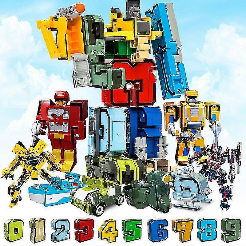 Assembling Building Blocks Educational Toys Action Figure Transformation Number Robot Deformation Toy For Children