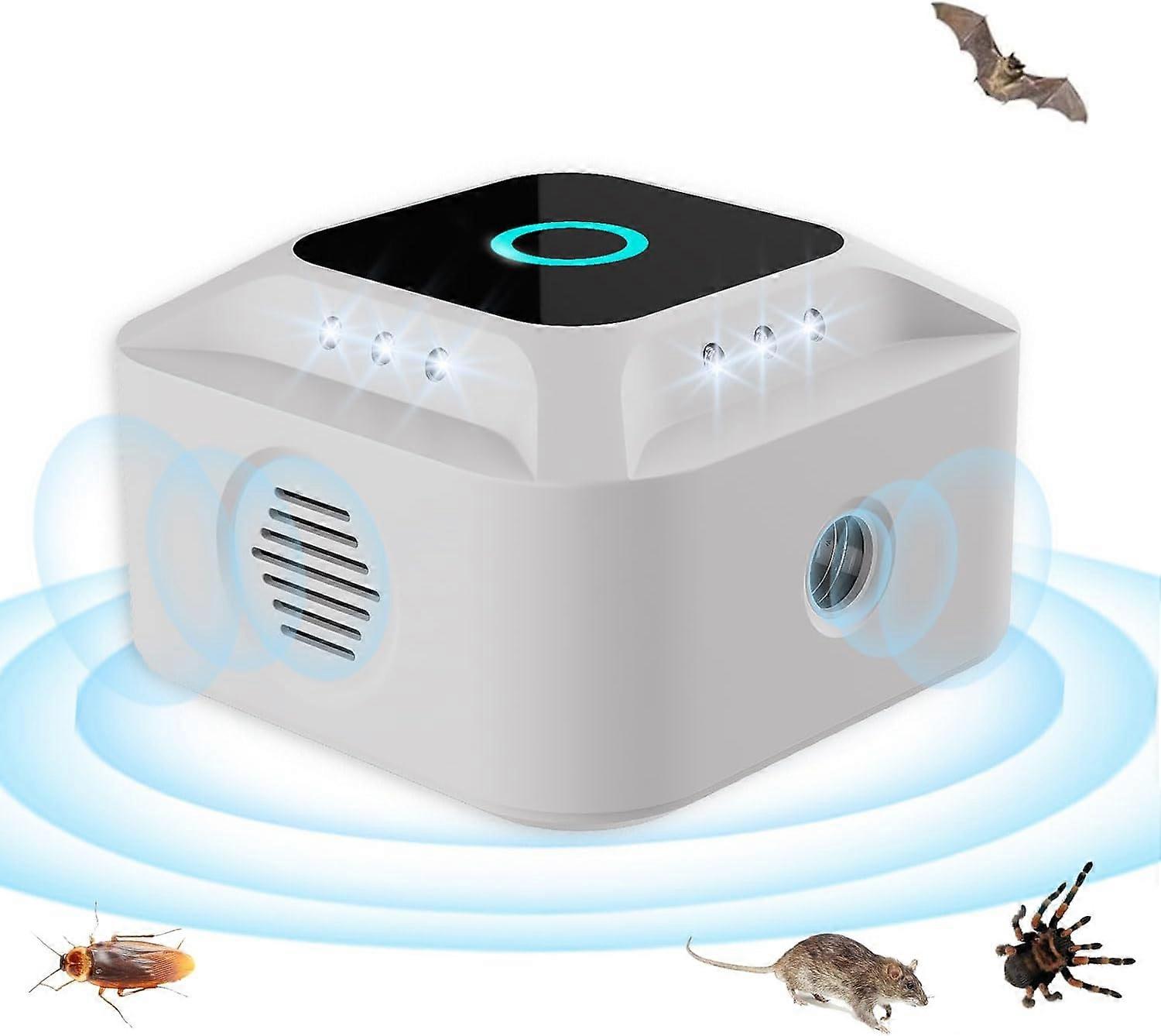 Ultrasonic Mice and Rat Repellent, Mouse Repellent with Flashing Light, 3 Anti-Mole Repellent Modes