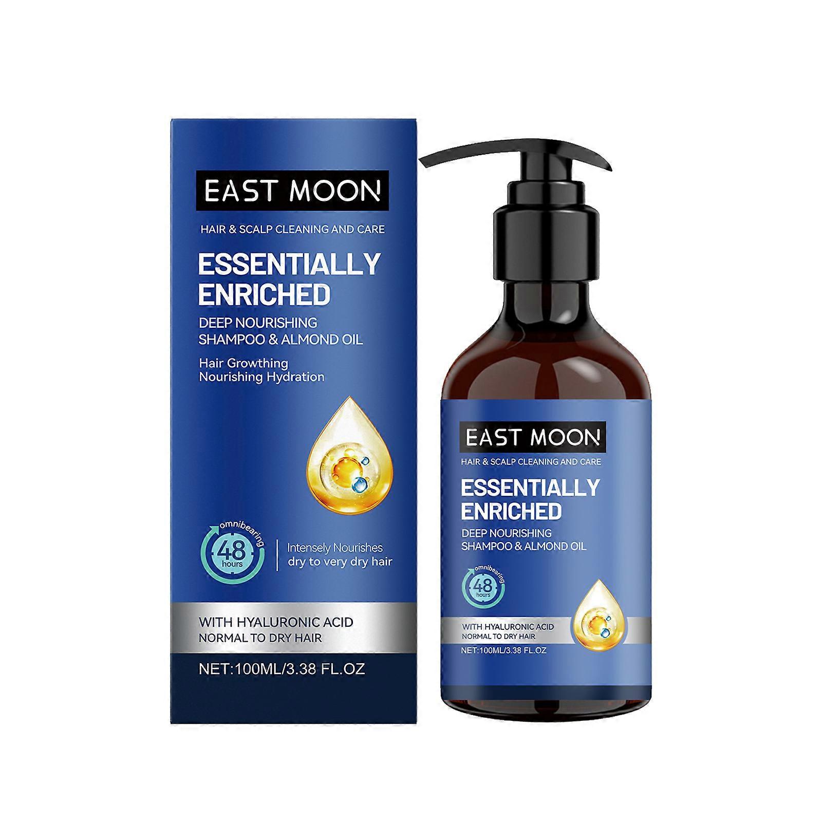 Hyaluronic Acid Shampoo, Essentially Enriched Deep Nourishing Shampoo with Almond Oil, Deep Cleansing Shampoo for Hair & Scalp Care