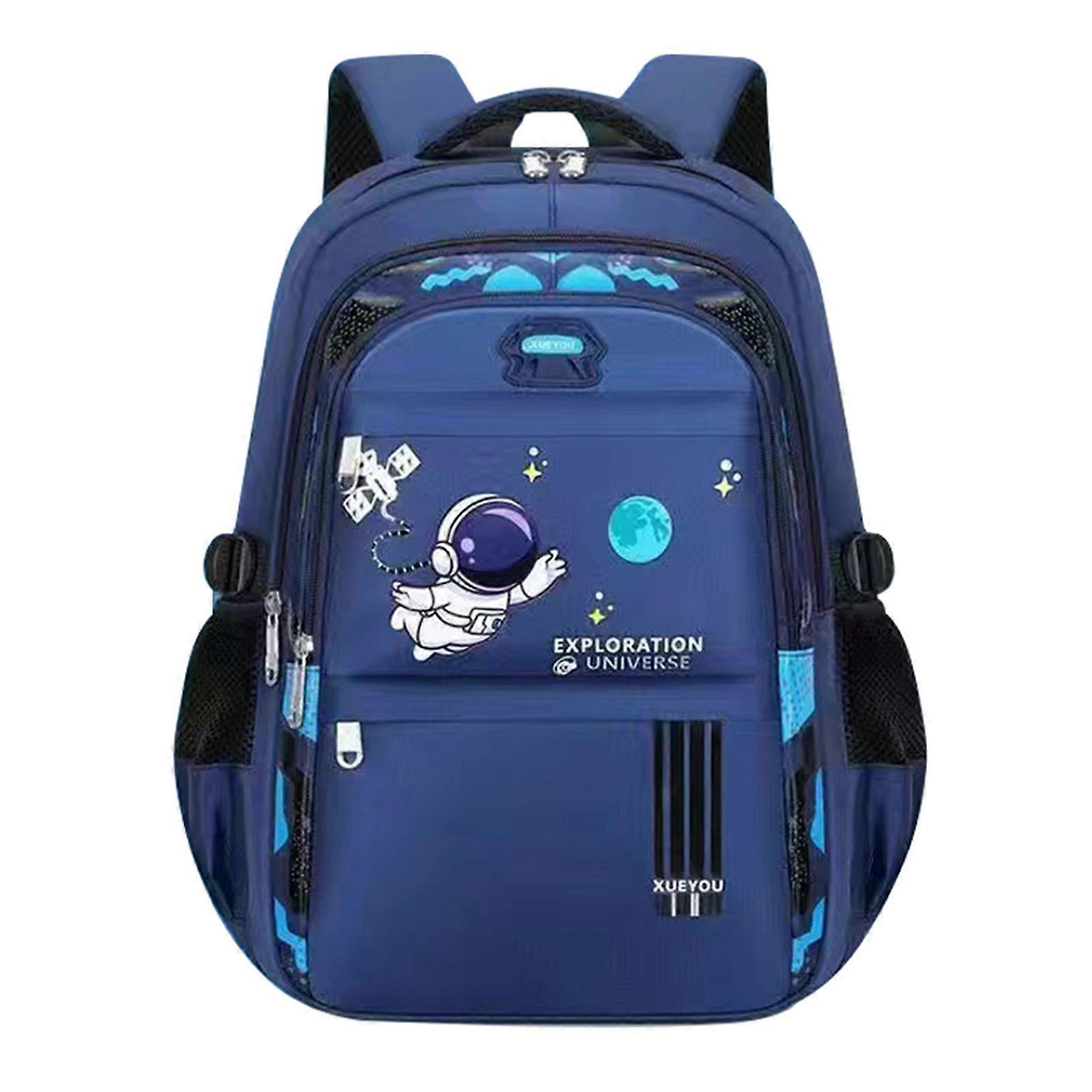 Astronaut Kids School Backpack Lightweight Waterproof Cartoon Primary Backpack for Students