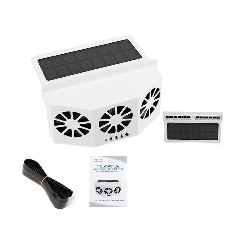 Auto-Abluftventilator, Luftzirkulation, Abluftventilator, Lüftungsventilator, USB/Solarstrom