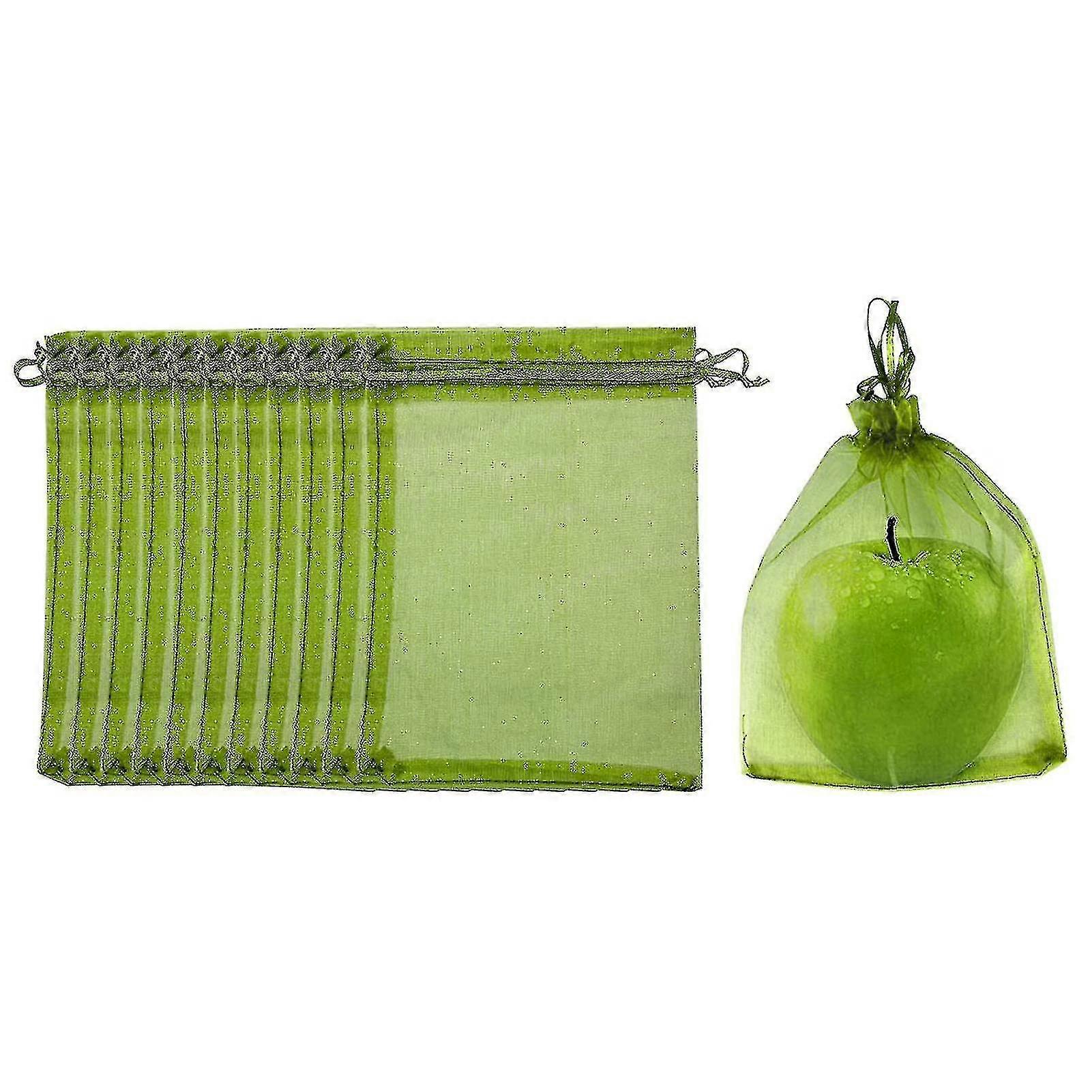Lot de 50 sacs de protection pour fruits : protégez vos plantes des parasites grâce à leurs cordons de serrage.