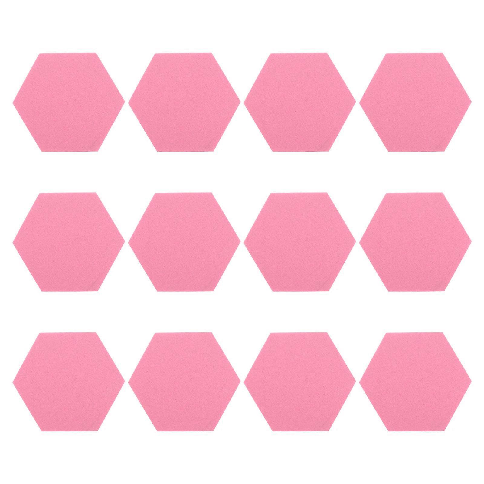 12 Pcs Wall Board Hexagon Felt Tile Board Delicate Wall Memo Board Photo Board