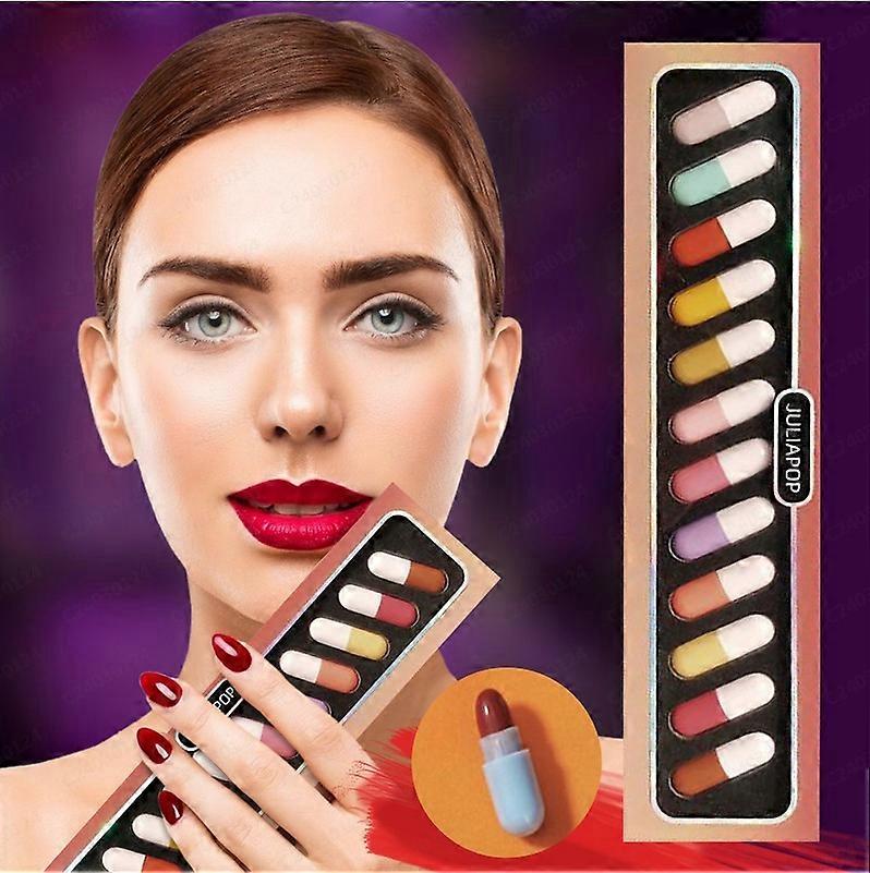 12 rujuri Matte Matte Finger Mini set de mostre de ruj FLYE2398