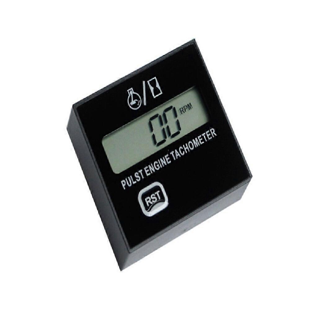 Waterproof Engine Speed Tester Digital Inductive Tachometer Hour Meter Clip for Motorcycle Chainsaw Lawn Mower| |
