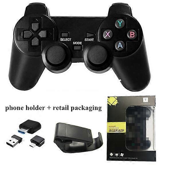 2.4G Wireless Game Controller Joystick With Micro USB OTG Adapter For PS3 / PC / TV Box /Android Phone/Tablet Gamepad