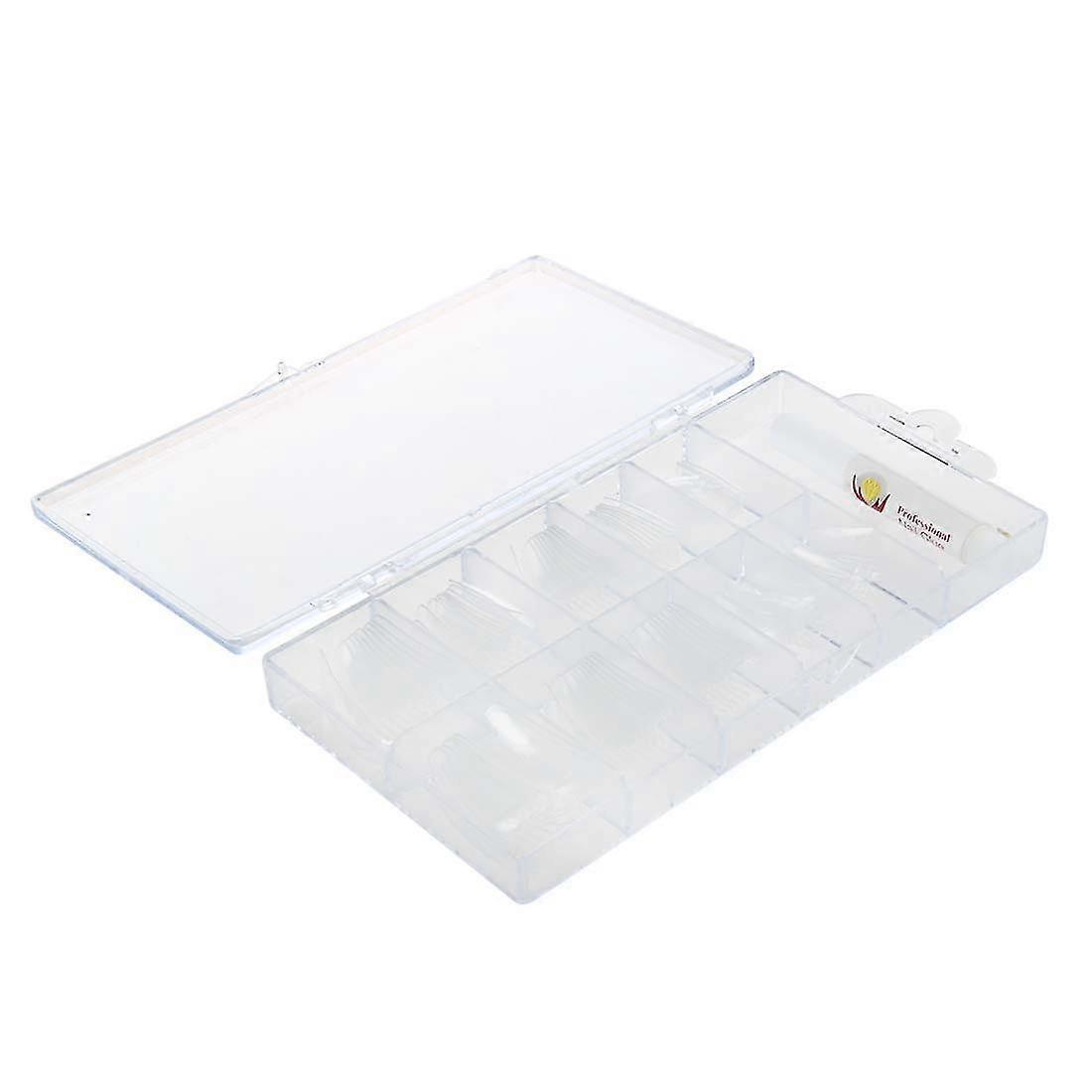 100pcs Clear Acrylic French False Nail Half Tips Box Package