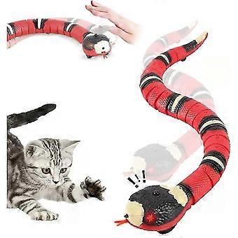 Interactive Cat Toy, Smart Sensing Snake, Moving, Rechargeable, Automatically Senses Obstacles And Escape