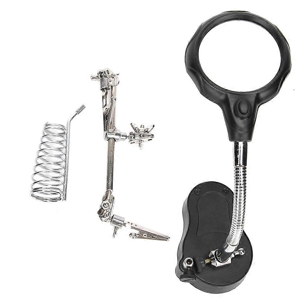 Magnifier Soldering Station Multifunctional with LED Magnifying Glass Repairing Tool