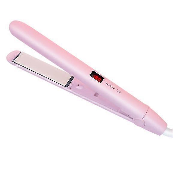 Two-in-one ceramic curly hair plate with LCD digital display 120  -200  adjustable in temperature(Pink)