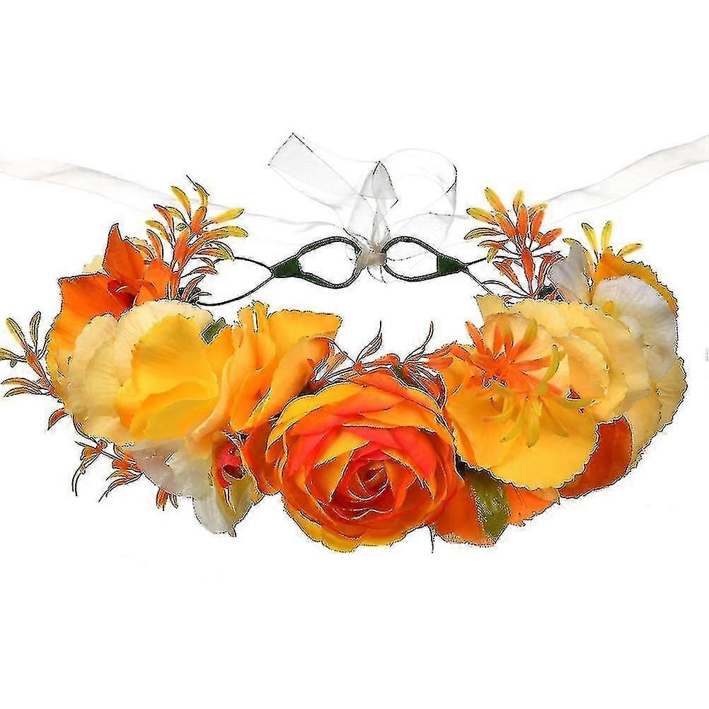 hmwy-bridal headdress garland simulation flower headband