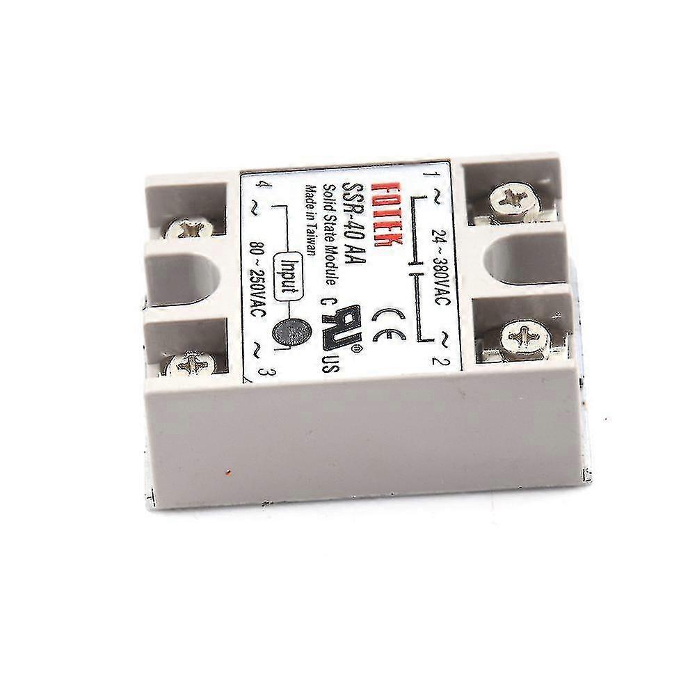SSR-40AA-H Solid State Relay Module 40A With Heat Sink - 80-480V AC
