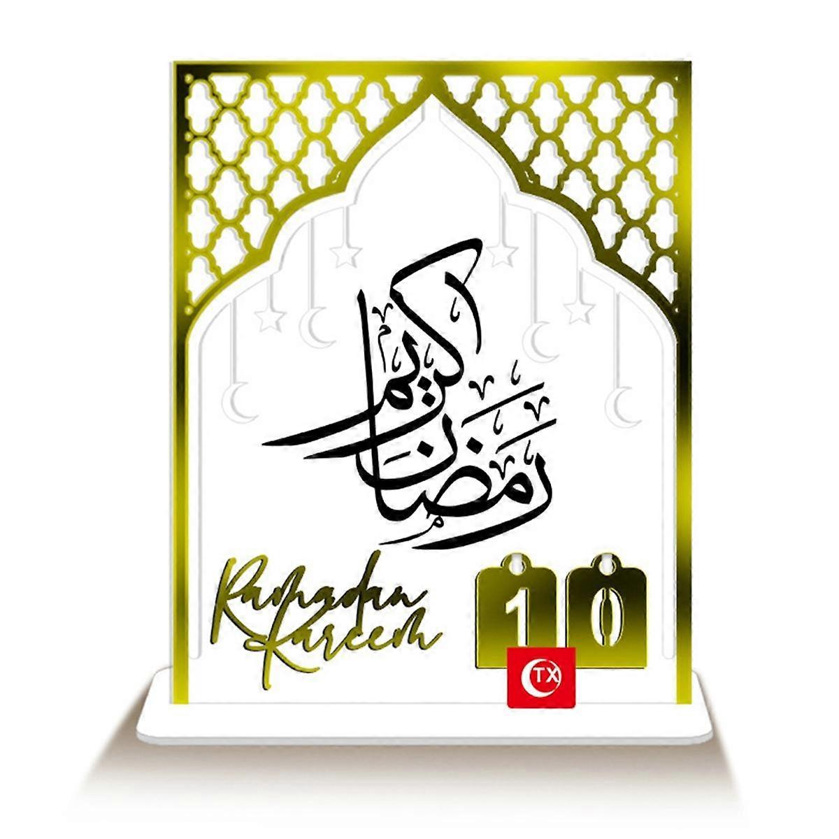 Acrylic Ramadan Countdown Calendar Day of Ramadan -Calendar Eid Mubarak Count Down Desk Calendars