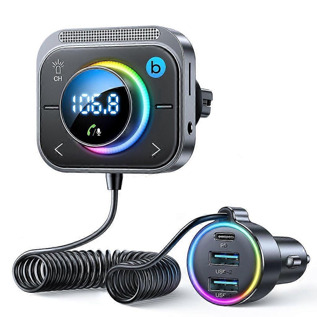 Caricabatteria da auto 30W (2xUSB-A / USB-C PD) - Nero