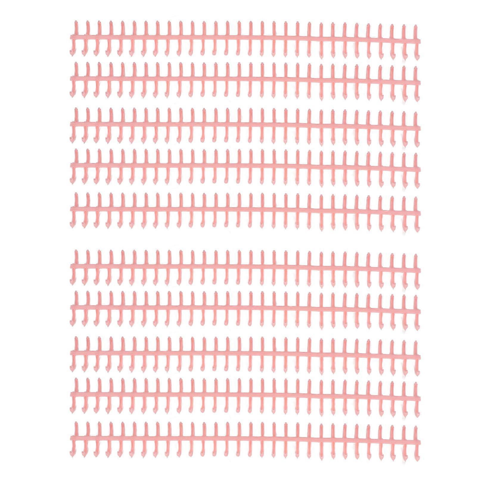 10PCS Binding Spine 30 Holes 12mm Diameter DIY Cuttable Plastic A4 Wire Binding Spines for School Office Light Pink