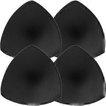 2 Pairs Triangle Sports Bras Padded Push Up Bra Insert Pads Removable Sewn Bra Cups for Women, Black
