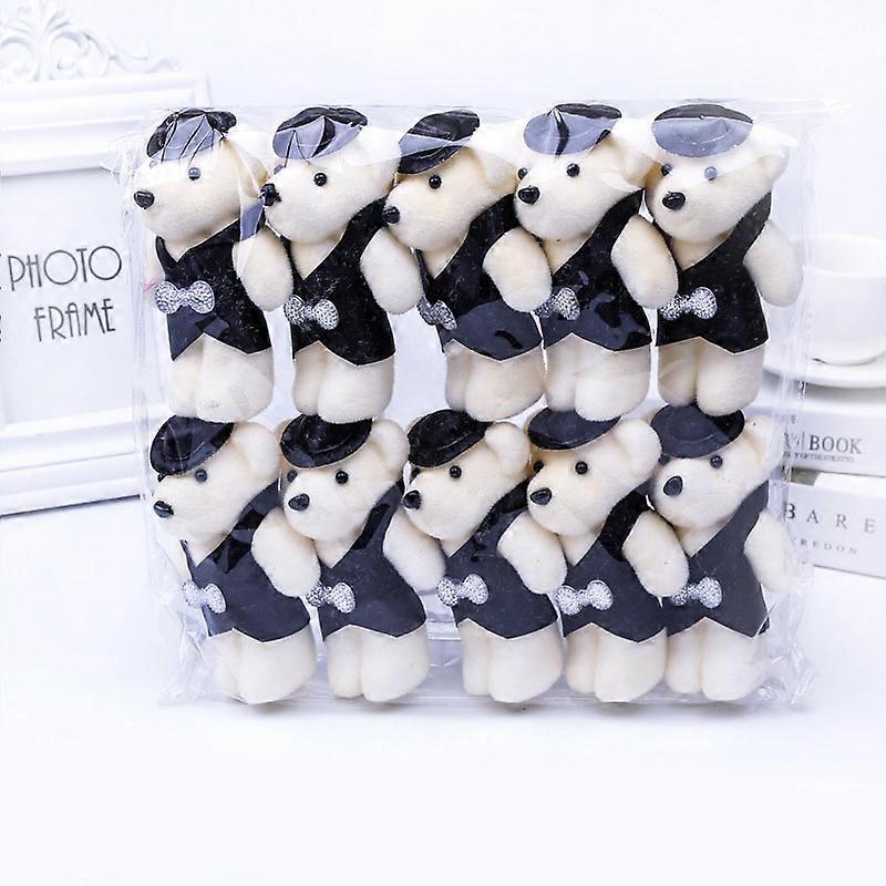 10pcs Plush Bear Toy for Valentine's Day Handmade Doll Decor for Home Indoor Gifts for Women