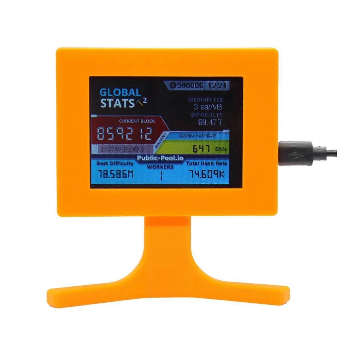 Nerdminer V2 56kh/S 2.8 Inch LCD Display Nerdminer Bitcoin Crypto Solo Lottery Desk Miner Cryptocur