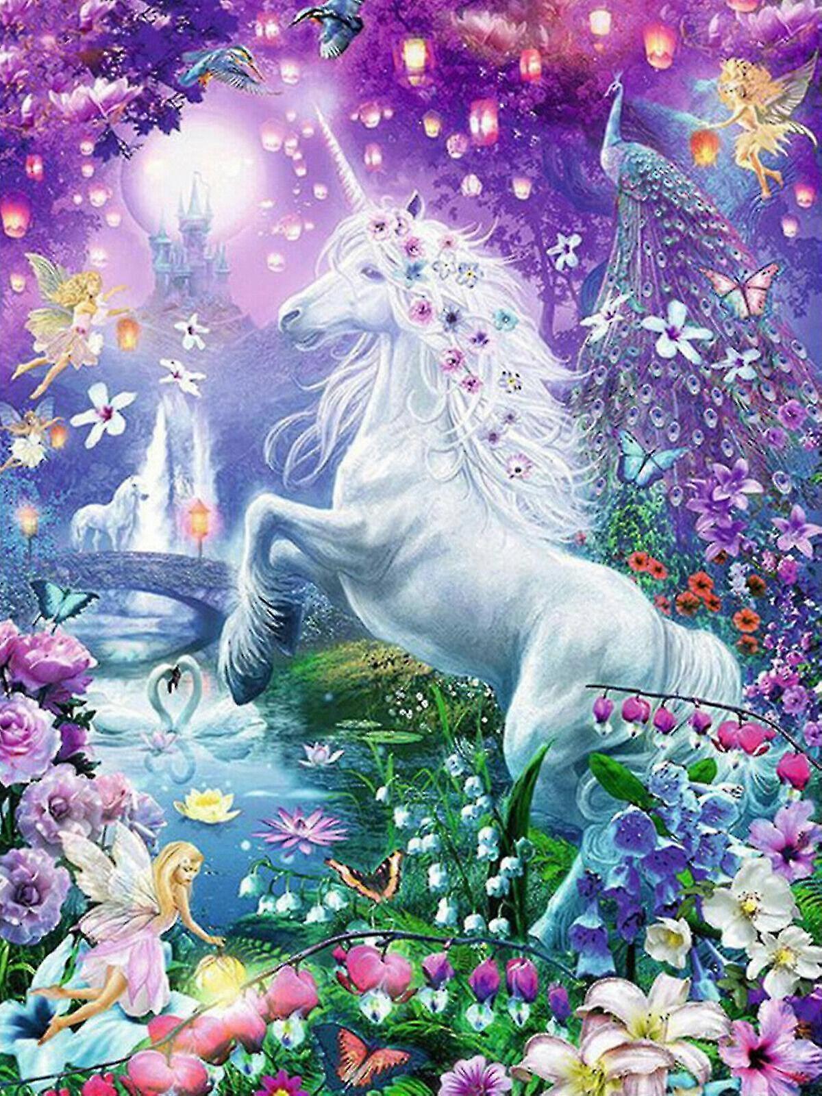 يونيكورن الطاووس فراشة 5D دي الحفر الكامل الماس اللوحة التطريز عبر غرزة حجر الراين فسيفساء اللوحة ديكور