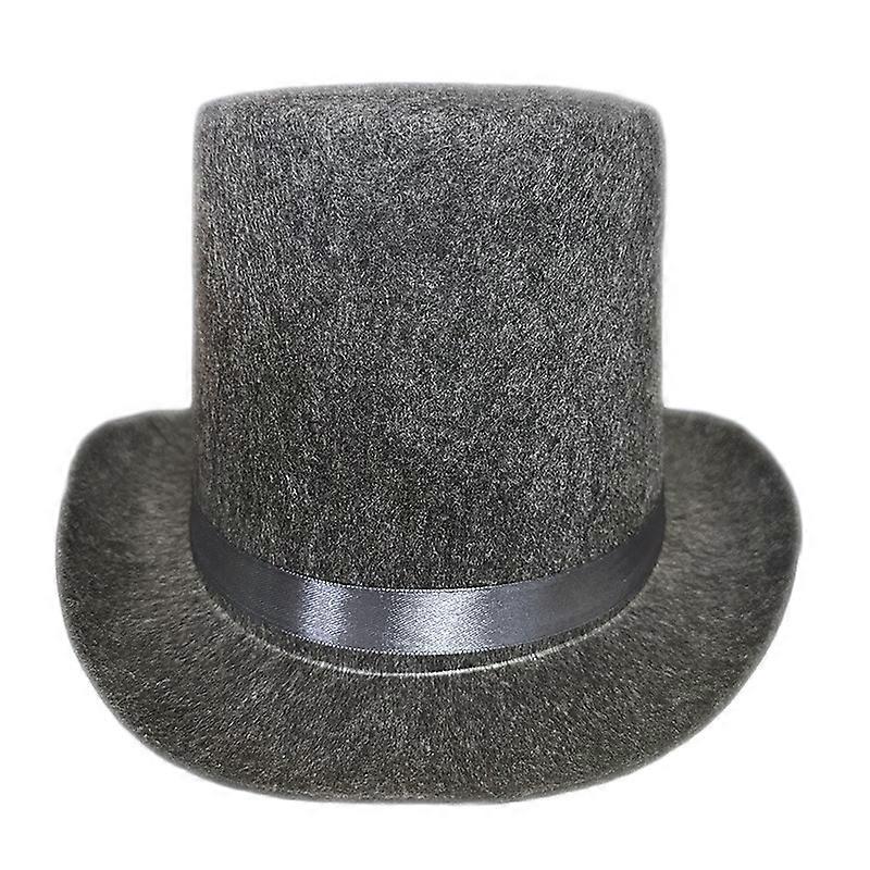 Bristol Novelty Unisex Wool Effect Top Hat Gray