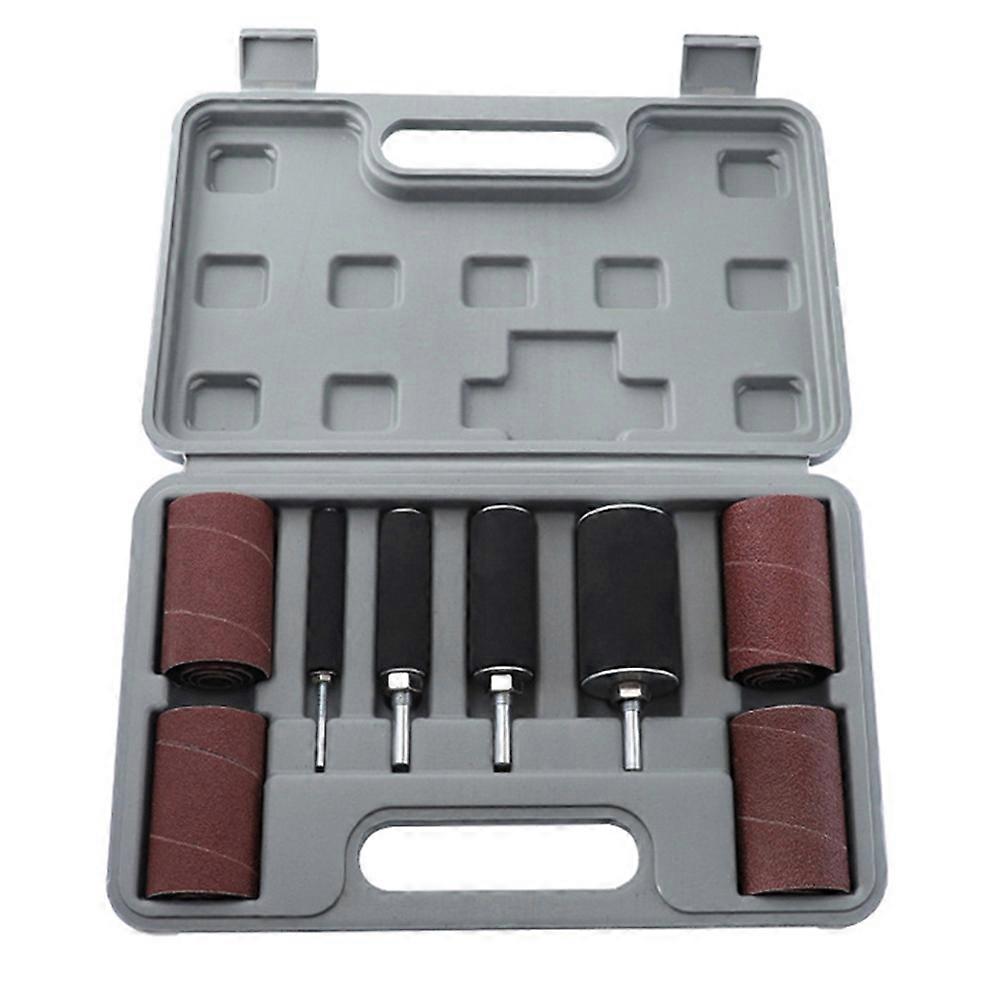Drum Sander Kit Sanding Belt Sandpaper with Spindle Case for Drill Press Tools