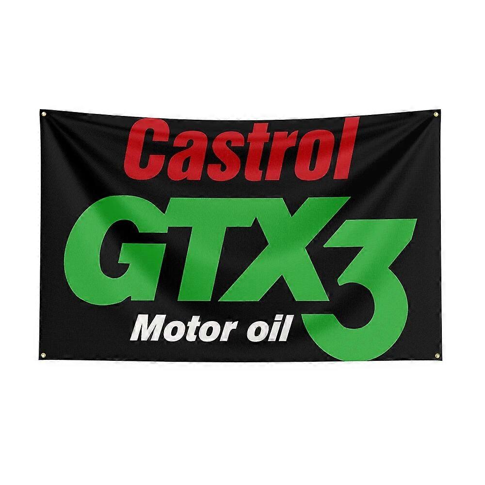 Spanduk Minyak Cetak Poliester Bendera Castrols 3X5 untuk Dekorasi 1