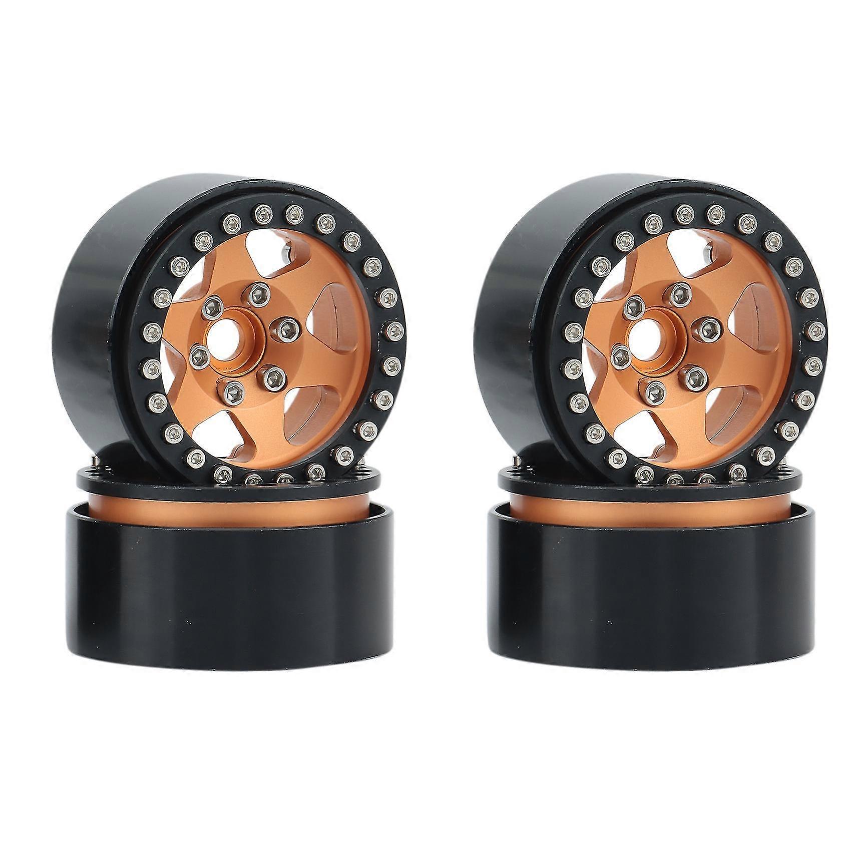 4pcs Metal 6 Spokes 1.9 Beadlock Wheel Hub Rim,7