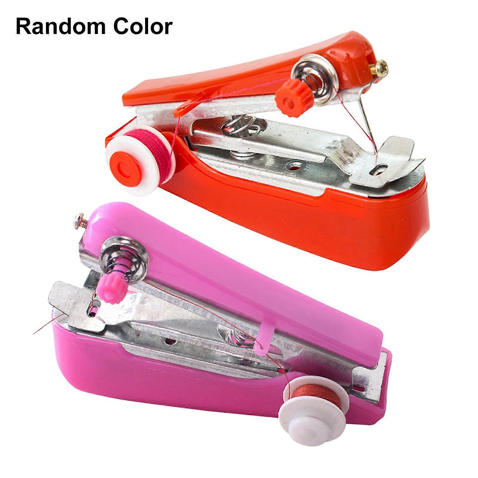 Mini Portable Outdoor Handheld Clothes Fabric Manual Stitch DIY Sewing Machine